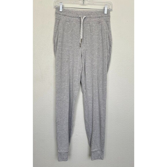 Lululemon Pants - Lululemon Warm Down Jogger Sweats Heathered Gray Athleisure Workout Women's 4